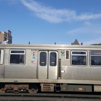 CTA - Diversey - Red Line rolling past!! - Public Transportation Near Me - Chicago, Illinois