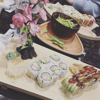 Sushi U - 1. California Maki Roll 2. Green Dragon Special Roll Edamame - Sushi Bars Near Me - Crystal Lake, Illinois Sushi U - 1. California Maki Roll 2. Green Dragon Special Roll Edamame - Sushi Bars Near Me - Crystal Lake, Illinois