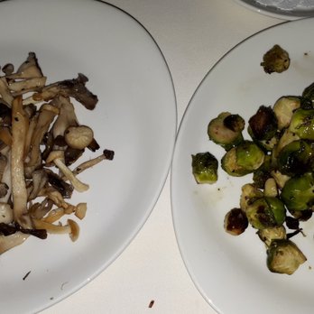 The Vineyard Rose Restaurant - Sauteed mushrooms and Brussels Sprouts - New American Near Me - Temecula, California The Vineyard Rose Restaurant - Sauteed mushrooms and Brussels Sprouts - New American Near Me - Temecula, California