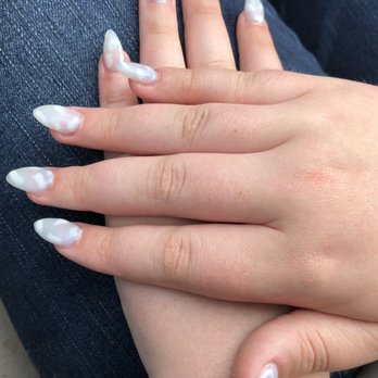 Pure Nail & Spa - Almond-shaped set of gel nails with nail art - Nail Salons Near Me - Strongsville, Ohio Pure Nail & Spa - Almond-shaped set of gel nails with nail art - Nail Salons Near Me - Strongsville, Ohio