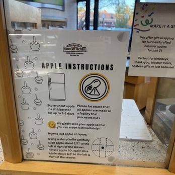 Rocky Mountain Chocolate Factory - Apple cutting instructions! - Chocolatiers & Shops Near Me - Raleigh, North Carolina Rocky Mountain Chocolate Factory - Apple cutting instructions! - Chocolatiers & Shops Near Me - Raleigh, North Carolina
