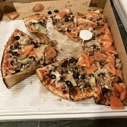 Pizza as it was delivered Pizza as it was delivered