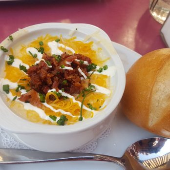 Carnation Cafe - Baked potato soup - really good but incredibly filling for a starter - American Near Me - Anaheim, California