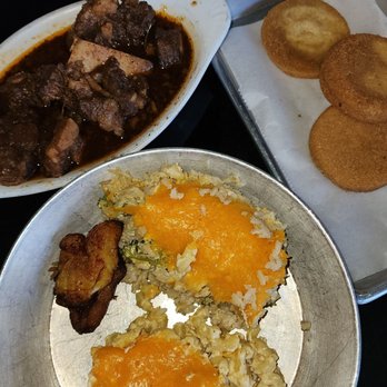 Tastee Spoon - Oxtail Combo with Mac & Cheese, Plantain, Broccoli Rice Casserole, and Bammy -#ForknFly @ForknFly - Caribbean Near Me - Dunwoody, Georgia Tastee Spoon - Oxtail Combo with Mac & Cheese, Plantain, Broccoli Rice Casserole, and Bammy -#ForknFly @ForknFly - Caribbean Near Me - Dunwoody, Georgia