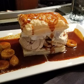 Winston's Grille - Banana Foster with Cinnamon and Peanut Butter Chocolate Chip Cookie Dough ice cream - American Near Me - Raleigh, North Carolina Winston's Grille - Banana Foster with Cinnamon and Peanut Butter Chocolate Chip Cookie Dough ice cream - American Near Me - Raleigh, North Carolina