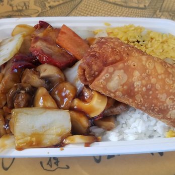Zheng's Chinese Restaurant - Pork with mixed vegetables, egg roll, white and fried rice. Very good - Chinese Near Me - Broad Brook, Connecticut Zheng's Chinese Restaurant - Pork with mixed vegetables, egg roll, white and fried rice. Very good - Chinese Near Me - Broad Brook, Connecticut