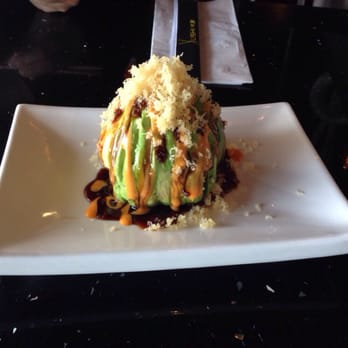 Xushi Ko - Avocado Spiral - Salmon on the inside ... Was doubtful, but actually delicious and light ! - Japanese Near Me - Dearborn, Michigan Xushi Ko - Avocado Spiral - Salmon on the inside ... Was doubtful, but actually delicious and light ! - Japanese Near Me - Dearborn, Michigan