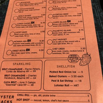 BeetleCat - Oyster menu - Seafood Near Me - Atlanta, Georgia BeetleCat - Oyster menu - Seafood Near Me - Atlanta, Georgia
