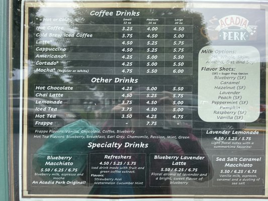 Menu photo 1 Acadia Perk Bar Harbor, ME