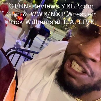 Fixins Soul Kitchen  - Since many think I'm lying about my experiences..Wrestler: Trick Williams & I outside of FIXINS after WaleMania !! Great times! - Soul Food Near Me - Los Angeles, California