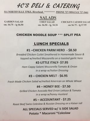 Menu photo 7 4C's Deli Riverhead, NY