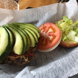 Avocado burger. Delicious!
