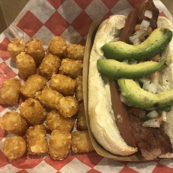 The Shack - Mexican Dog with tots - Hot Dogs Near Me - San Antonio, Texas The Shack - Mexican Dog with tots - Hot Dogs Near Me - San Antonio, Texas
