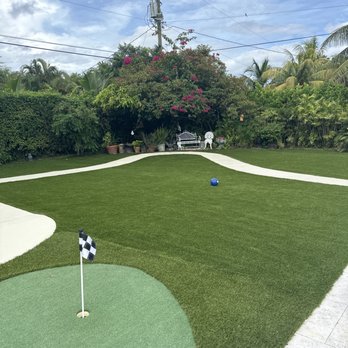 American Artificial Grass - Added turf to putting green and surrounding areas. - Artificial Turf Near Me - Miami, Florida