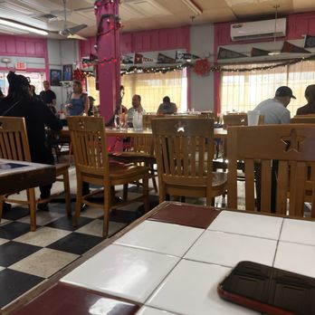 Diana's Burgers - They have some booths but many of the tables are set up in long rows. - Burgers Near Me - San Antonio, Texas
