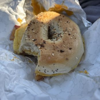 Bad Guy Bagels - Bacon Egg & Cheese on an Everything Bagel - Bagels Near Me - Geneva, Illinois Bad Guy Bagels - Bacon Egg & Cheese on an Everything Bagel - Bagels Near Me - Geneva, Illinois
