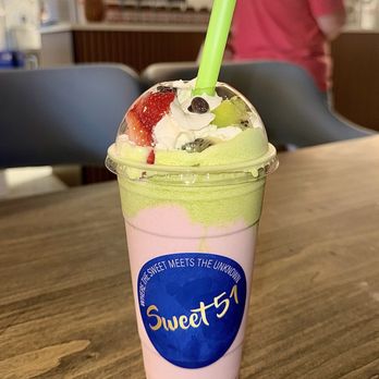 Sweet 51 - Strawberry Matcha Slush - Desserts Near Me - Cold Spring, Kentucky Sweet 51 - Strawberry Matcha Slush - Desserts Near Me - Cold Spring, Kentucky