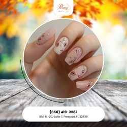 Peony Nails & Spa - Soft nudes and caramel hues that scream autumn in the prettiest way. A minimal mani made for the season. Book now!