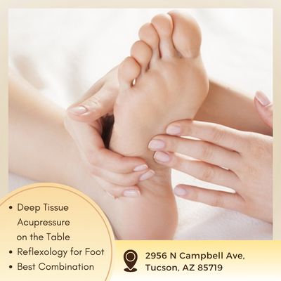 Specializing in Foot Massage for Ultimate Relaxation - At Campbell Foot Massage, we are proud to specialize in foot massage, a powerful therapy that not only relaxes but promotes overall health and well-being. With over 10 years of experience, our therapists are trained to deliver targeted, soothing treatments that leave you feeling rejuvenated from the ground up.

The Power of Foot Massage: 
Foot massage isn't just about comfort; it can relieve stress, reduce tension, and improve circulation throughout the entire body. By focusing on pressure points in your feet, we help alleviate discomfort, boost energy, and enhance your mood.

Health & Wellness Benefits:
Regular foot massages can support better sleep, reduce anxiety, and even alleviate headaches and body aches by improving blood flow and reducing inflammation. Our specialized techniques are designed to provide lasting relief and rejuvenation after every session.

Clean & Sanitized Environment: 
As always, we maintain a clean and disinfected space, with fresh sheets and a sanitized environment for every client. Your health and safety are our top priorities.

Discover the full benefits of expert foot massage at Campbell Foot Massage and leave feeling refreshed, lighter, and more relaxed than ever. Call us today!