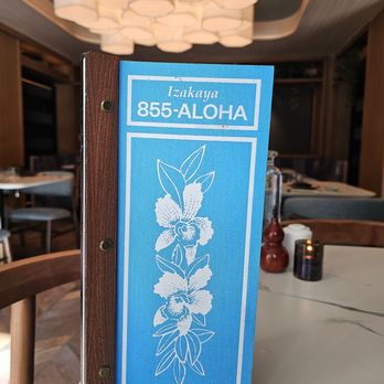 855 Aloha - Menu cover - Japanese Near Me - Honolulu, Hawaii