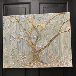 Revival Art House - So gorgeous!! I love texture in painting!! And gold too