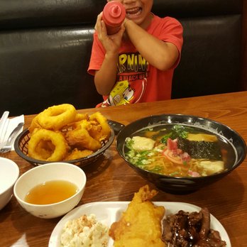 Tanaka Saimin - Tanaka saimin combo, with tempura onion rings - Japanese Near Me - Honolulu, Hawaii Tanaka Saimin - Tanaka saimin combo, with tempura onion rings - Japanese Near Me - Honolulu, Hawaii