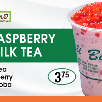 T-amo - T2. Raspberry Milk Tea with Red Boba - Coffee & Tea Near Me - El Monte, California T-amo - T2. Raspberry Milk Tea with Red Boba - Coffee & Tea Near Me - El Monte, California