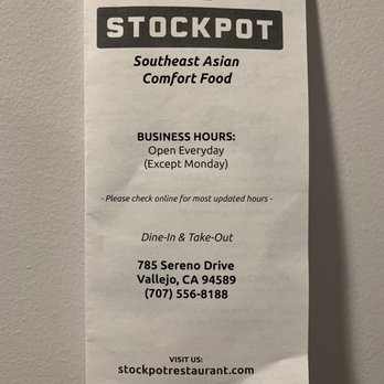 Stockpot - To-go Menu - Vietnamese Near Me - Vallejo, California