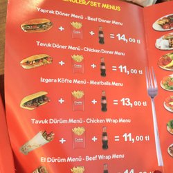Cadde Fast Food - Menue
