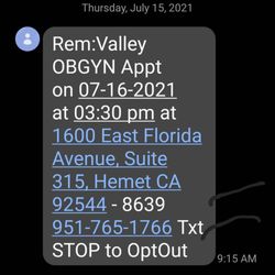 Valley Obgyn Medical Group - This is the text that " shows a mask is required still"