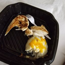 Grilled chicken, loaded potato Grilled chicken, loaded potato