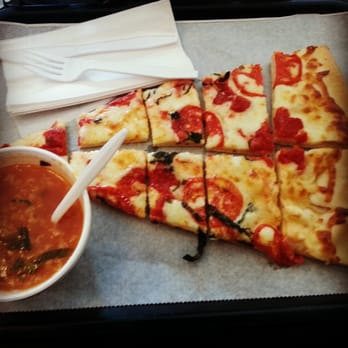 Primos Chicago Pizza - Tomato basil pizza with rice basil soup! The tastiest pizza ever!!!! - Pizza Near Me - Chicago, Illinois