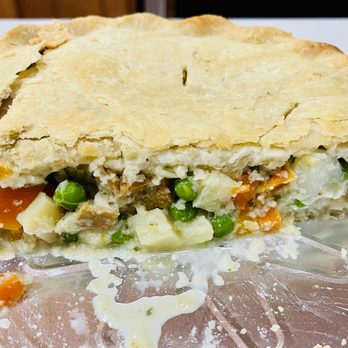 Little Lad's Bakery - OMG! Stuffed with fresh potatoes, veggies and plant-based chick'n chunks. - Vegan Near Me - Corinth, Maine Little Lad's Bakery - OMG! Stuffed with fresh potatoes, veggies and plant-based chick'n chunks. - Vegan Near Me - Corinth, Maine