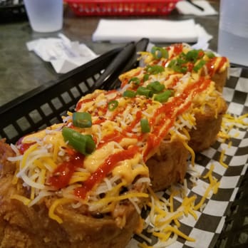 Kimchichanga - Kimchichanga with galbi $8.29. Basically a fried burrito topped with cheese, sriracha, & spicy mayo. Very filling! - Korean Near Me - Riverside, California Kimchichanga - Kimchichanga with galbi $8.29. Basically a fried burrito topped with cheese, sriracha, & spicy mayo. Very filling! - Korean Near Me - Riverside, California