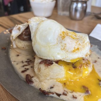 bisQit - Chicken and bisQits with two eggs - Burgers Near Me - Pawleys Island, South Carolina