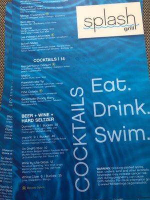 Menu photo 3 Splash Grill Rancho Mirage, CA