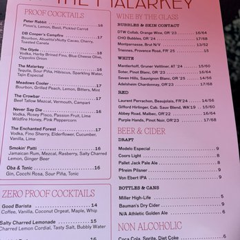 The Malarkey - Drinks - Seafood Near Me - Portland, Oregon The Malarkey - Drinks - Seafood Near Me - Portland, Oregon