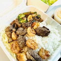 Hibachi Grill & Bubble Tea - Steak and shrimp combo