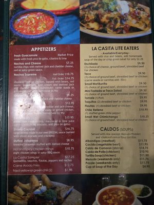 Menu photo 1 La Casita Cafe Hesperia, CA