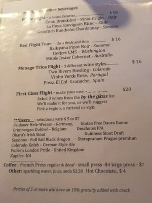 Menu photo 8 Flights Wine Cafe Arvada, CO