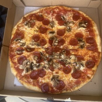 Brooklyn's Finest Pizza - Large pepperoni and mushroom. - Pizza Near Me - West Seneca, New York Brooklyn's Finest Pizza - Large pepperoni and mushroom. - Pizza Near Me - West Seneca, New York