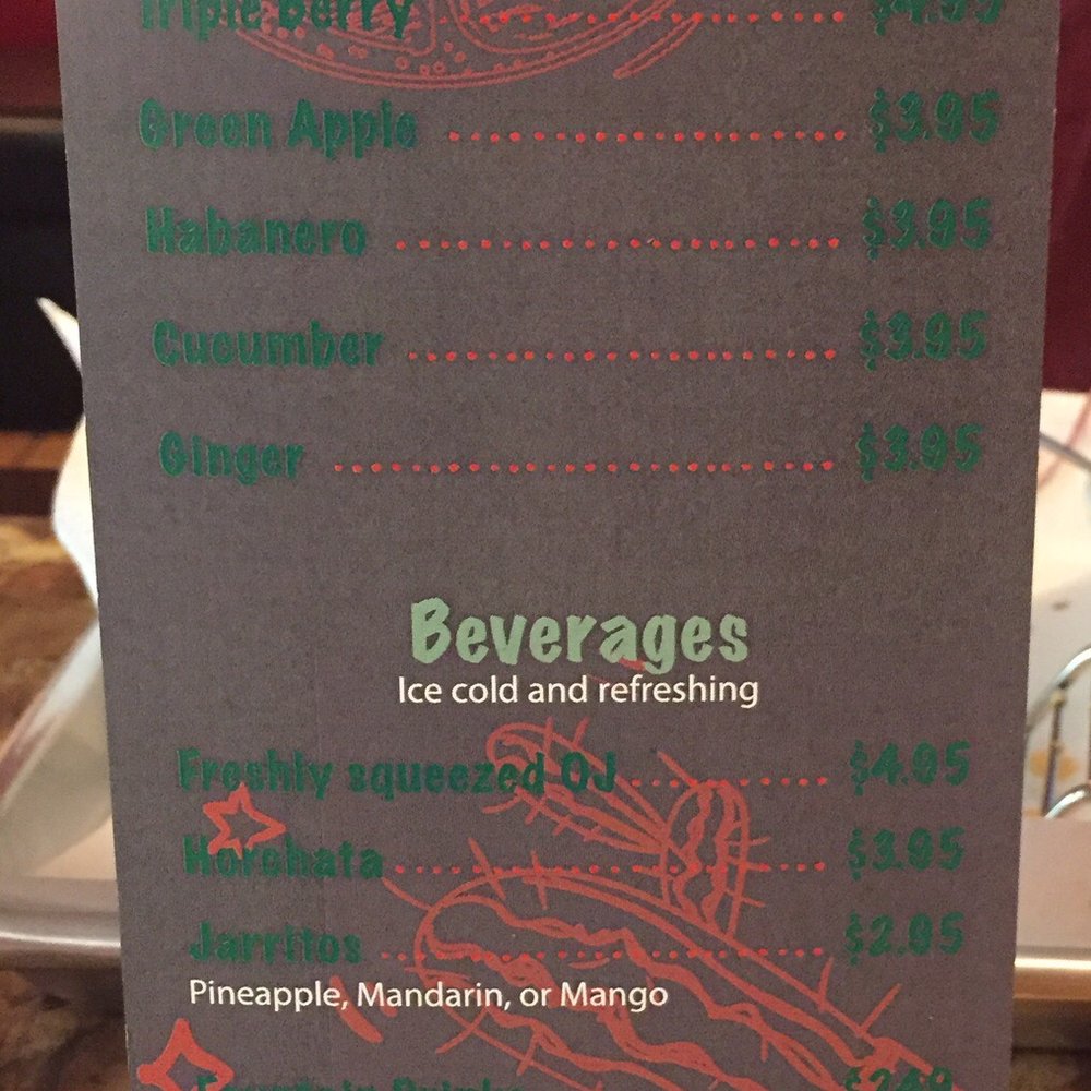 Del Barrio Cafe - Beverage Menu - Mexican Near Me - Midvale, Utah