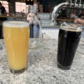Hundred Mile Brewing - Spirit Animal hazy IPA and Glowing Embers Stout - Brewpubs Near Me - Tempe, Arizona
