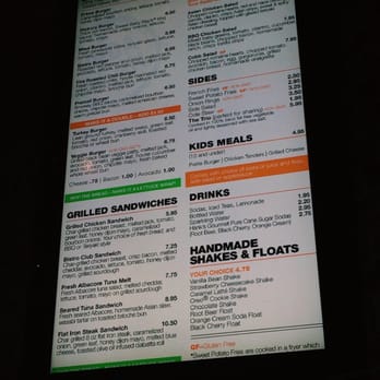 Hook Burger - menu as of 1/3/15 - Burgers Near Me - Burbank, California