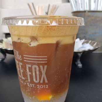 The Coffee Fox - Espresso tonic. Think aerated coffee flavored summery beverage. Tasty! - Coffee & Tea Near Me - Savannah, Georgia