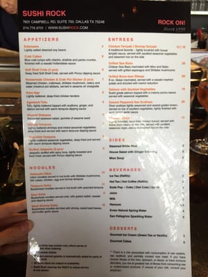 Menu photo 4 Sushi Rock Dallas, TX