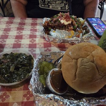 SouthernQ BBQ and Catering - Collard greens, cowboy sandwich, loaded potato - Barbeque Near Me - Houston, Texas SouthernQ BBQ and Catering - Collard greens, cowboy sandwich, loaded potato - Barbeque Near Me - Houston, Texas