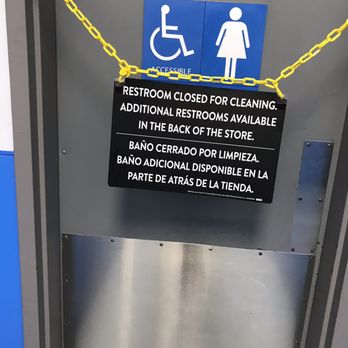 Walmart - a sign on the door of a restroom - Department Stores Near Me - Sterling Heights, Michigan