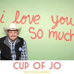 Austin City Photo Booth - Share the Love with this Austin Iconic Backdrop