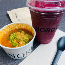 Vegan tortilla soup and red beet smoothie. Delicious! Vegan tortilla soup and red beet smoothie. Delicious!